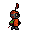 Animated junkyard robot walking to the right