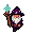 Animated wizard walking down